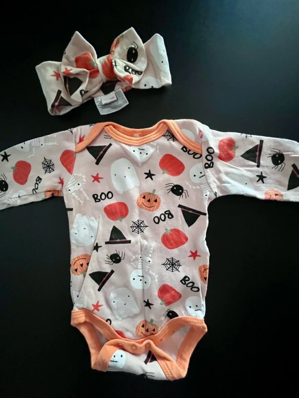 Set of 3, My 1st Halloween Baby Girl Onesies, 3-6 Months